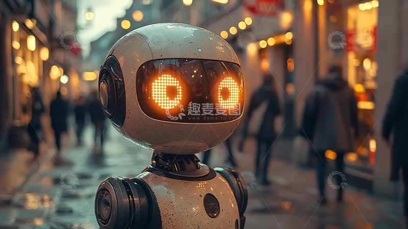 高清大图下载【趣麦麦图】复古机器人