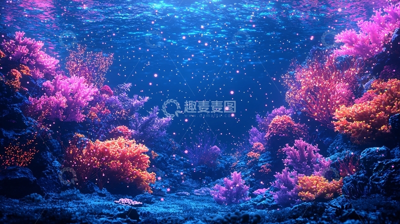 高清大图下载【趣麦麦图】梦幻般海底珊瑚世界