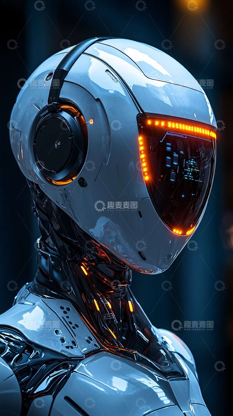 高清大图下载【趣麦麦图】未来科技感机器人