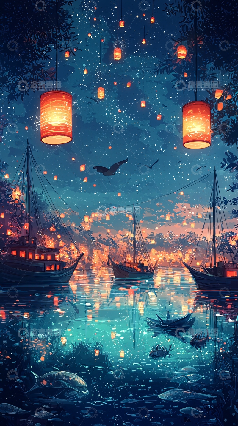 高清大图下载【趣麦麦图】梦幻星空夜景