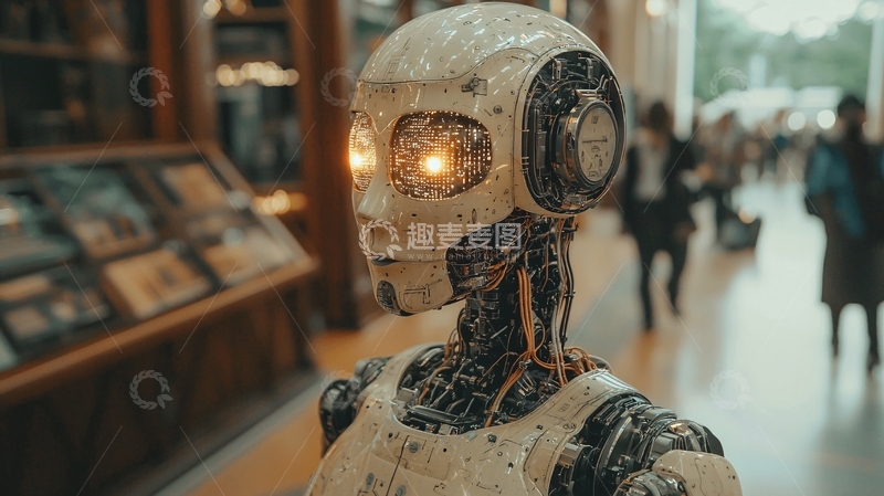 高清大图下载【趣麦麦图】未来感机器人