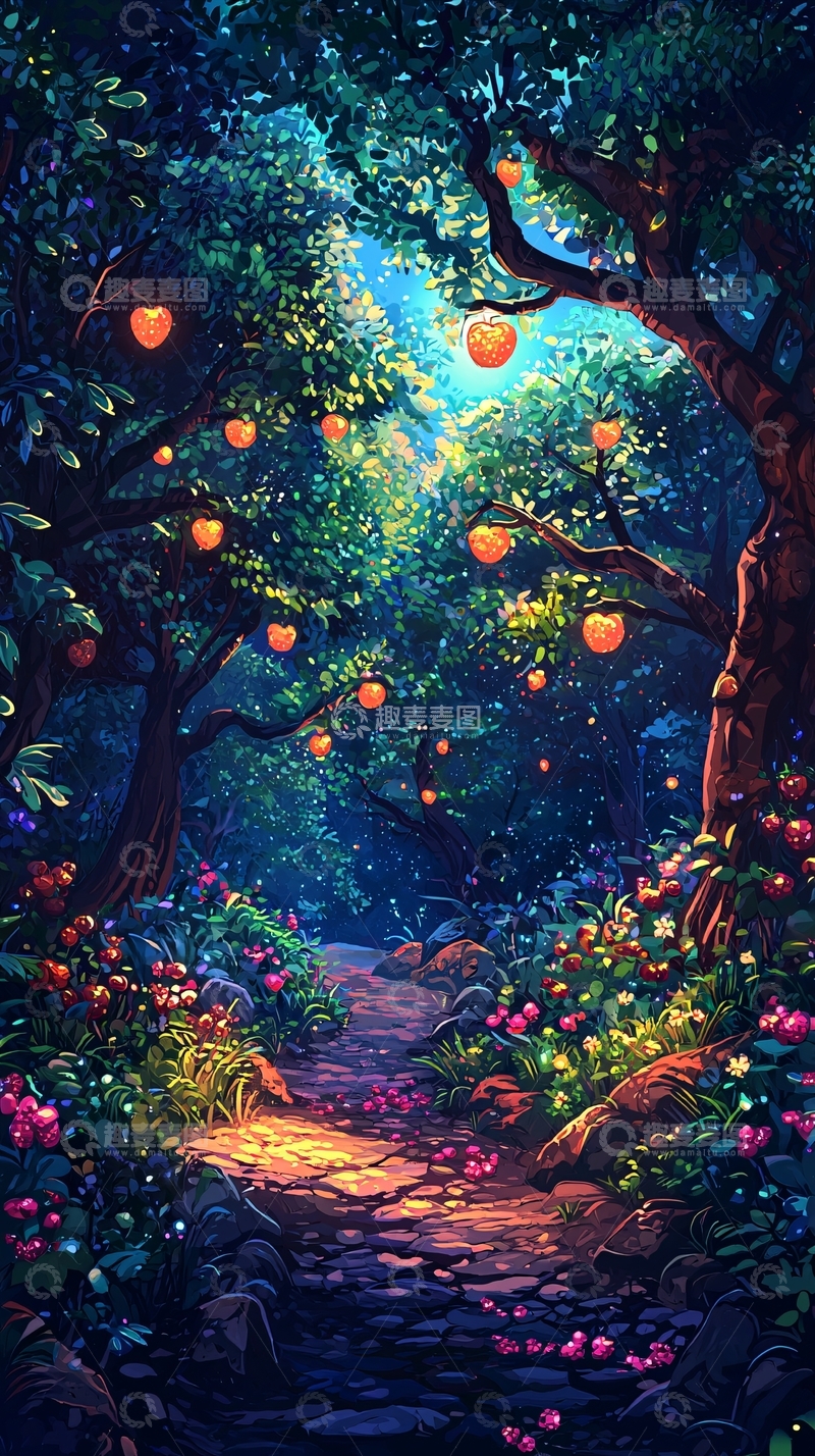 高清大图下载【趣麦麦图】梦幻森林小路56