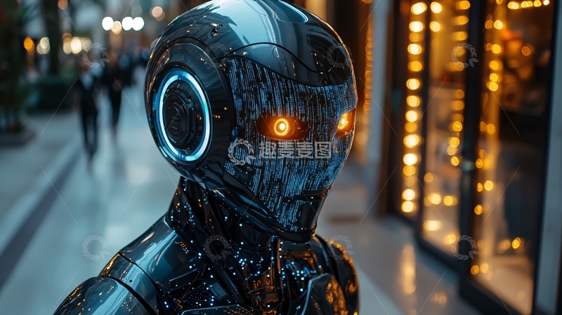 高清大图下载【趣麦麦图】未来都市机器人