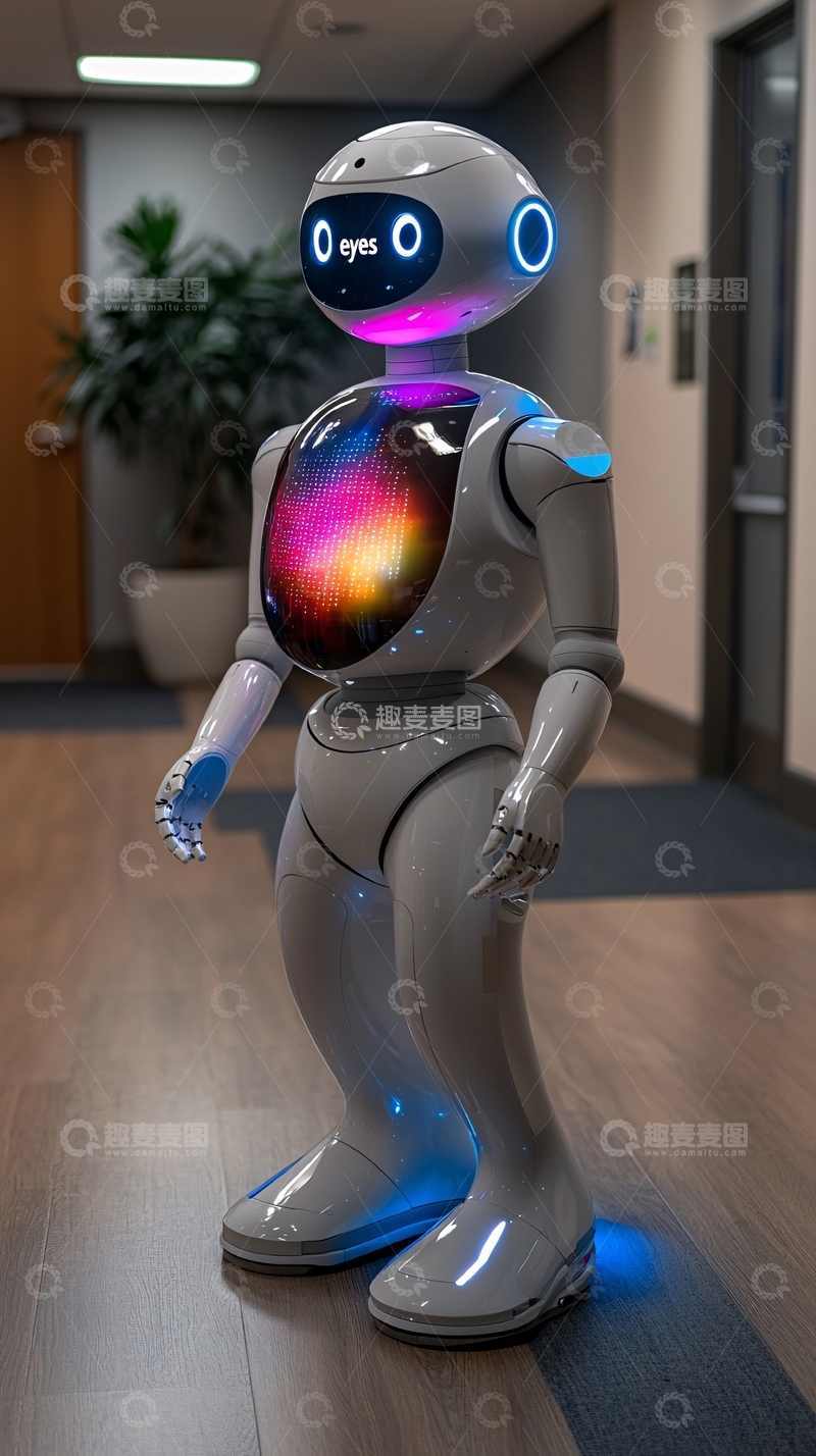 高清大图下载【趣麦麦图】白色机器人