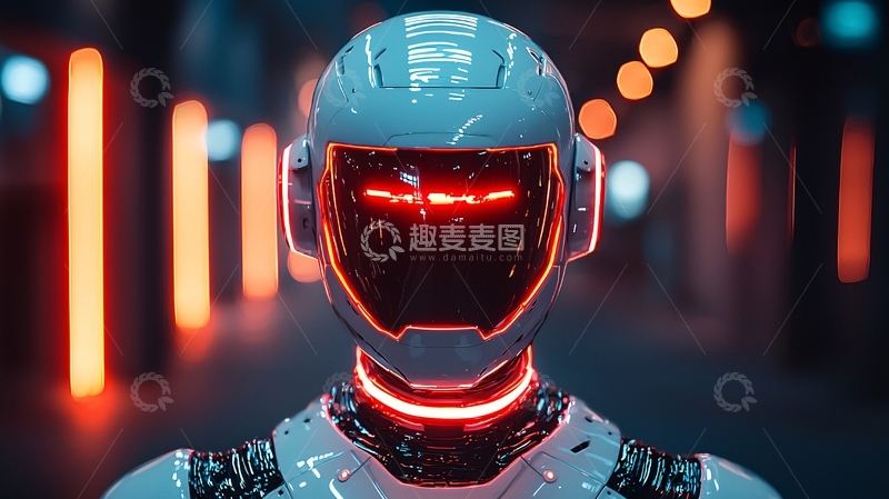 高清大图下载【趣麦麦图】未来科技感机器人