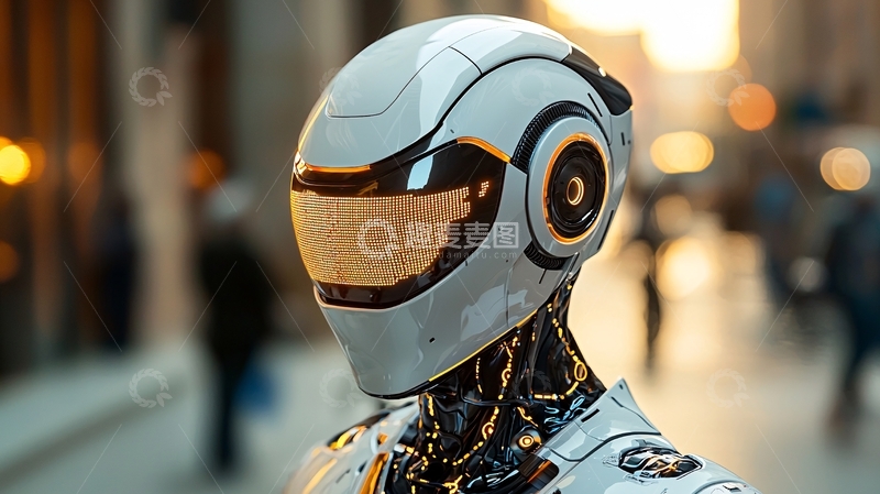 高清大图下载【趣麦麦图】未来都市机器人