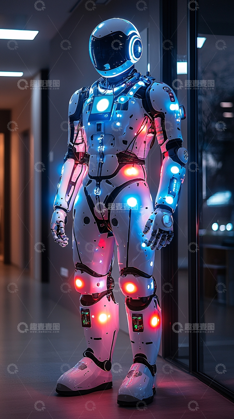 高清大图下载【趣麦麦图】未来科技感机器人