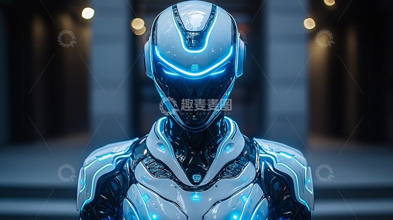 高清大图下载【趣麦麦图】未来科技感机器人