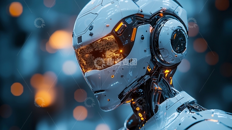 高清大图下载【趣麦麦图】未来感机器人头部特写