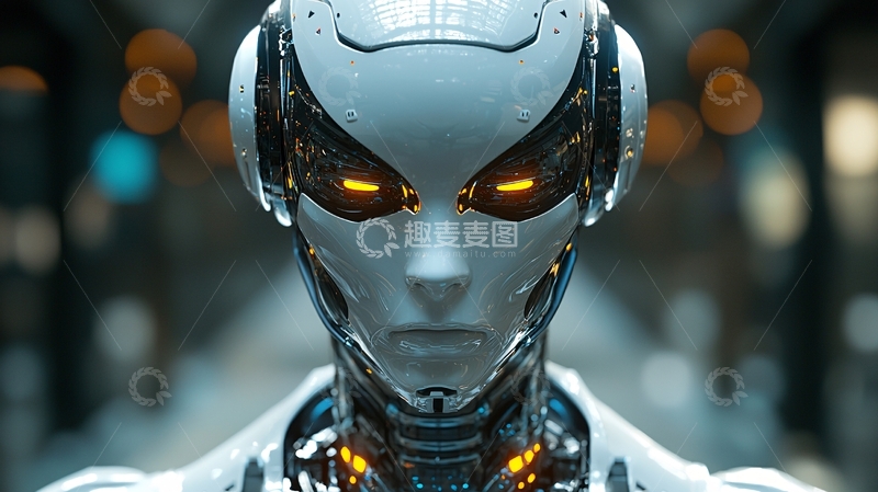 高清大图下载【趣麦麦图】未来感机器人特写