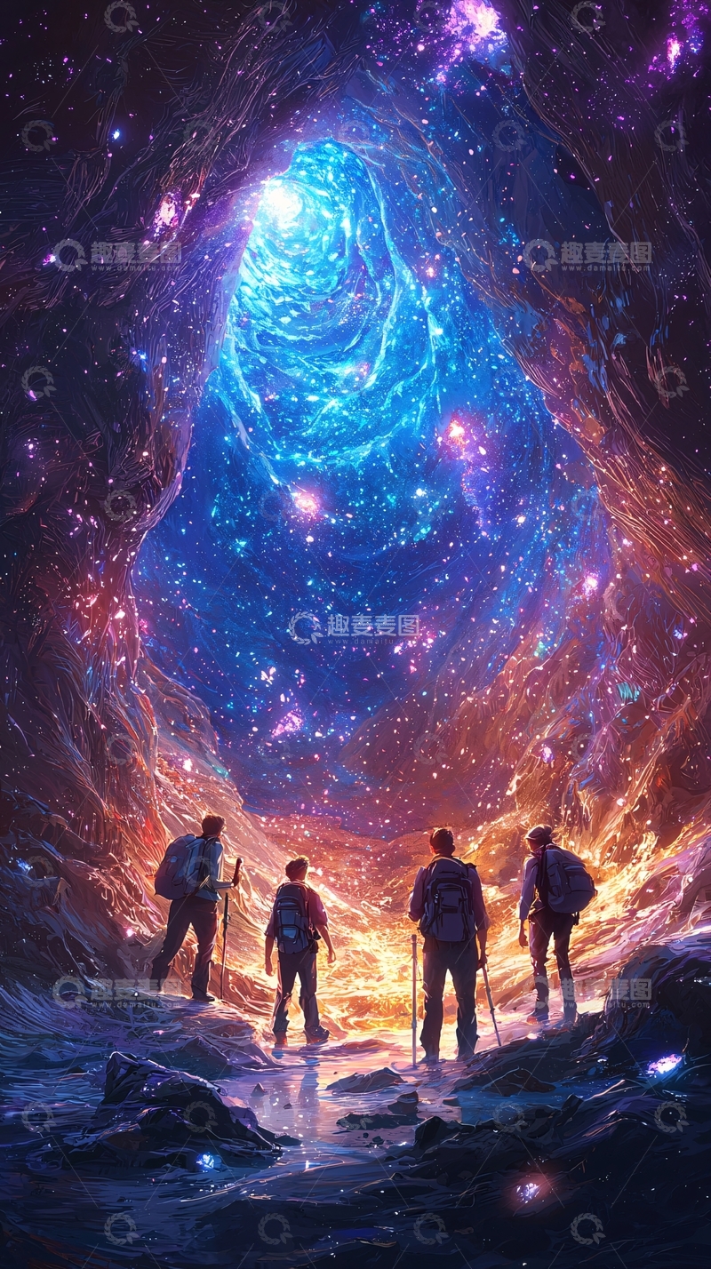 高清大图下载【趣麦麦图】宇宙洞穴探险