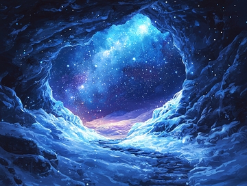 冰雪洞穴星空