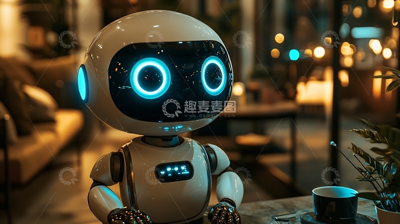 高清大图下载【趣麦麦图】科技感十足的可爱机器人