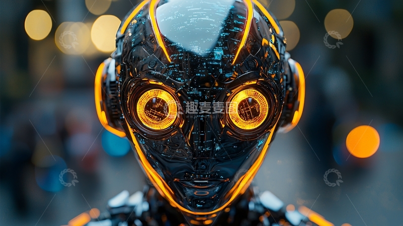 高清大图下载【趣麦麦图】未来科技感机器人