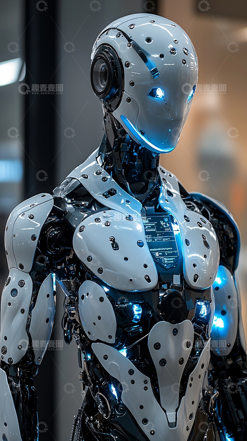 高清大图下载【趣麦麦图】未来科技感机器人