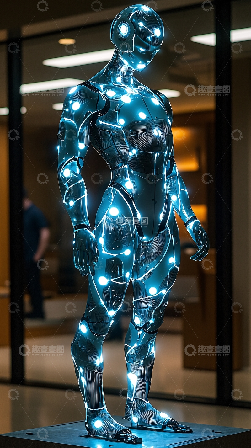 高清大图下载【趣麦麦图】蓝光机器人