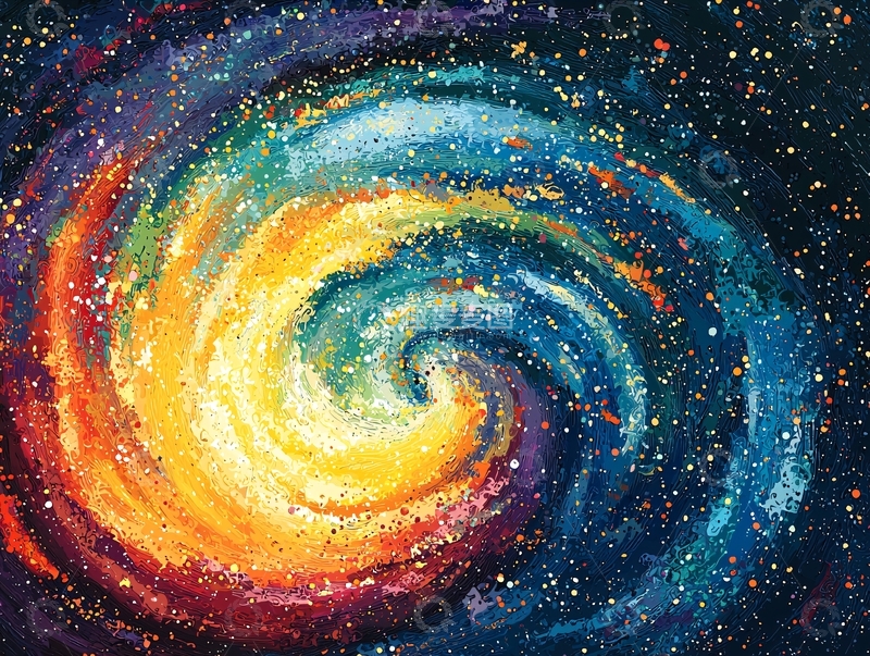 高清大图下载【趣麦麦图】彩色宇宙漩涡