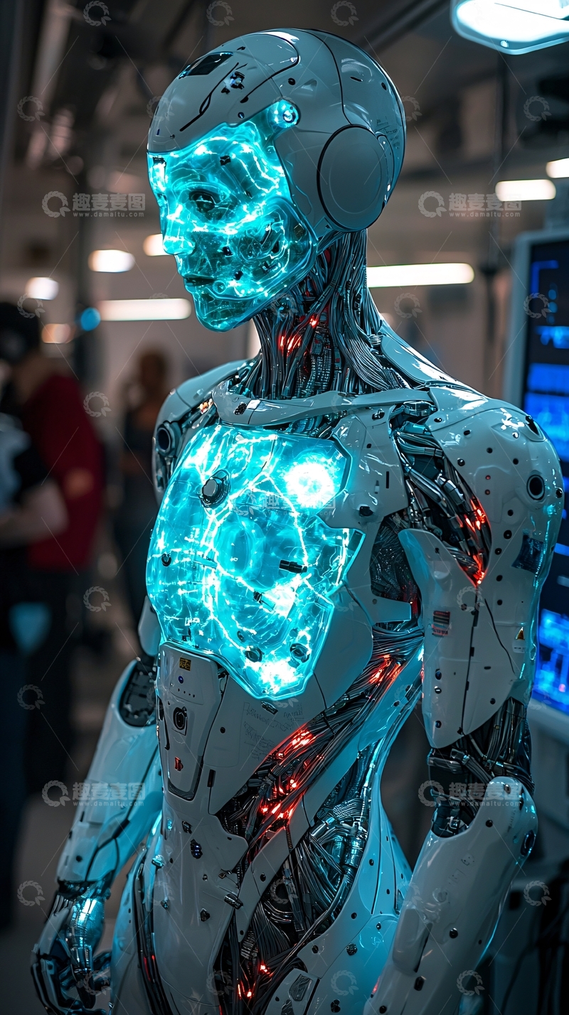 高清大图下载【趣麦麦图】未来感机器人