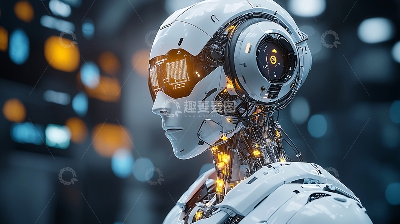 高清大图下载【趣麦麦图】未来科技感机器人