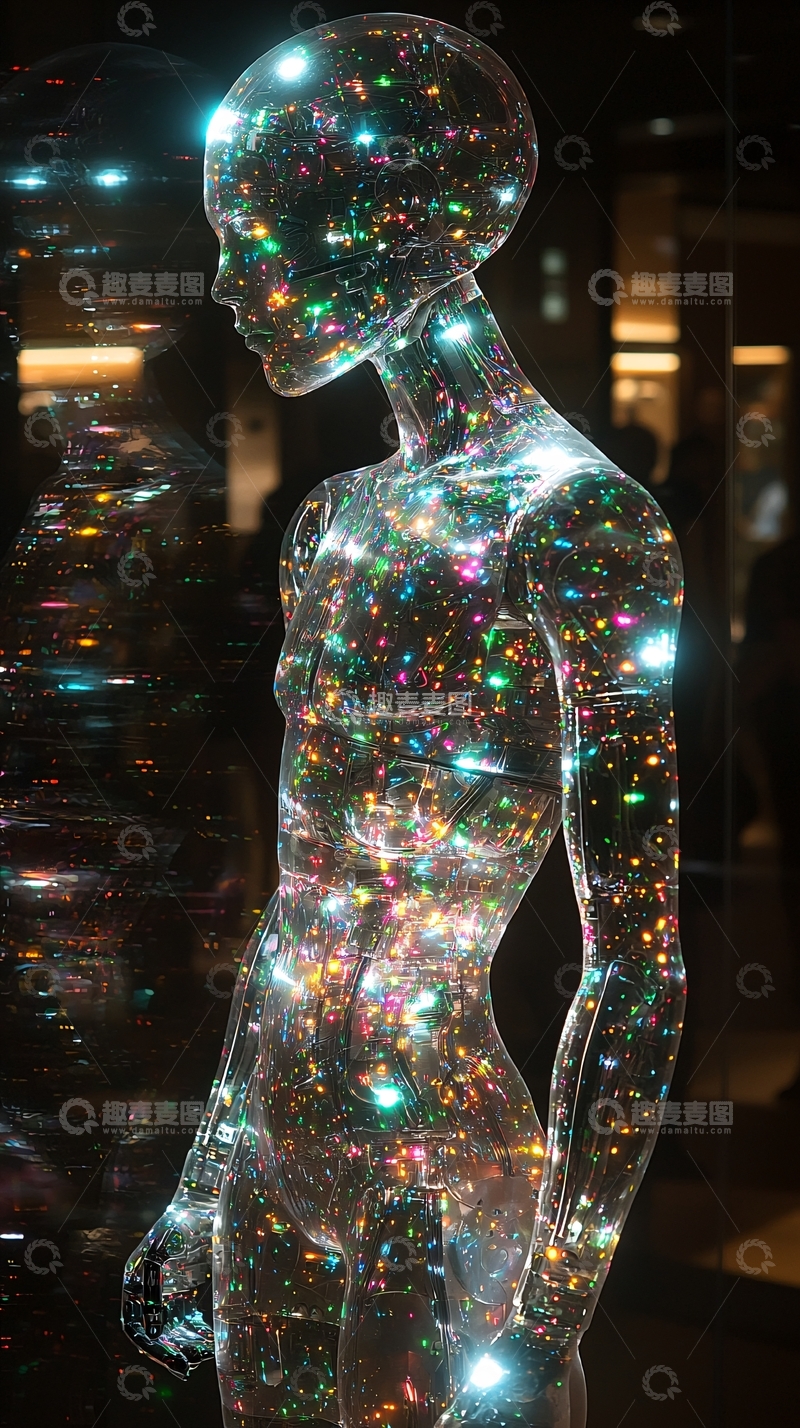 高清大图下载【趣麦麦图】闪耀透明人偶