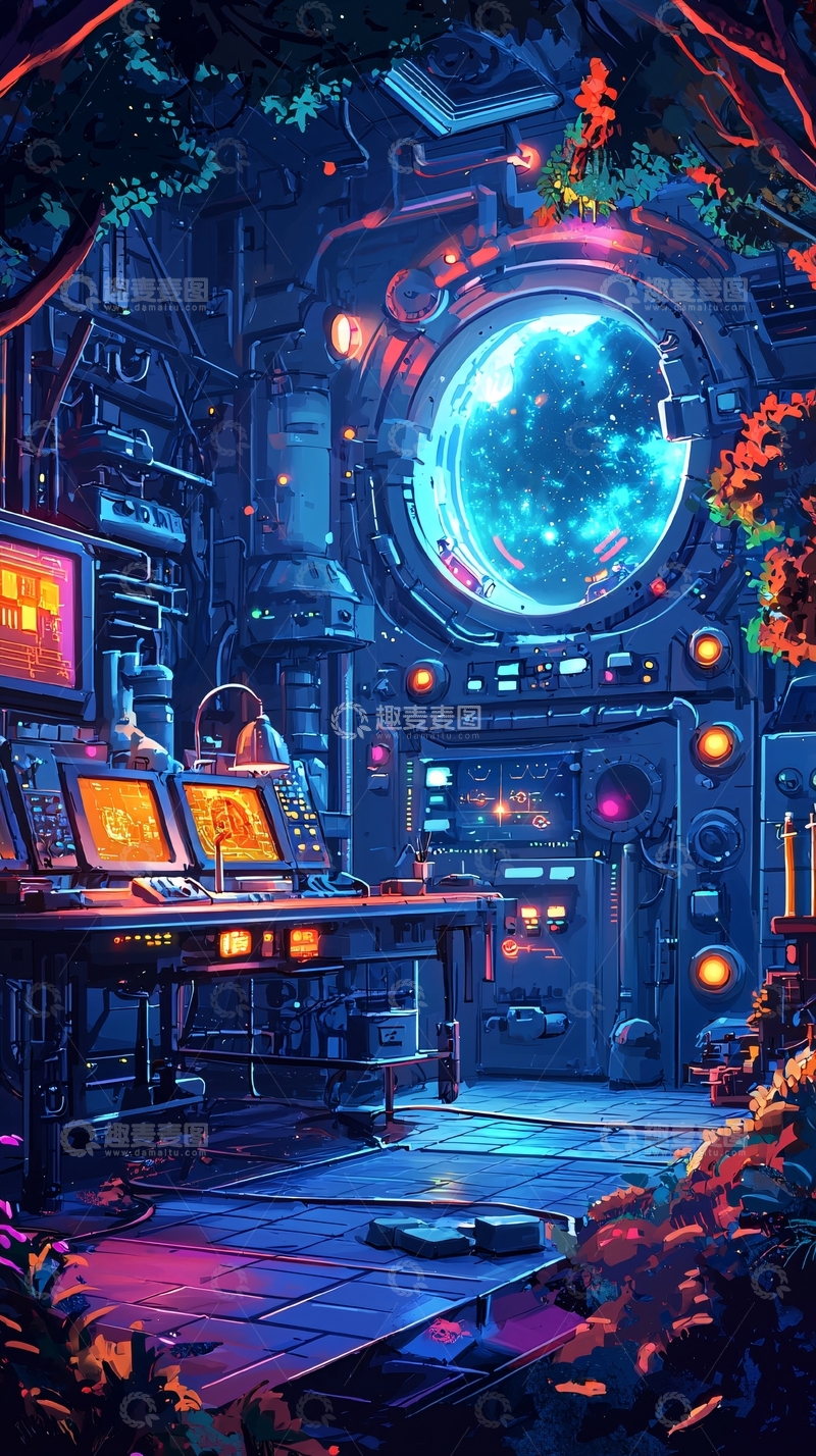 高清大图下载【趣麦麦图】梦幻科技实验室