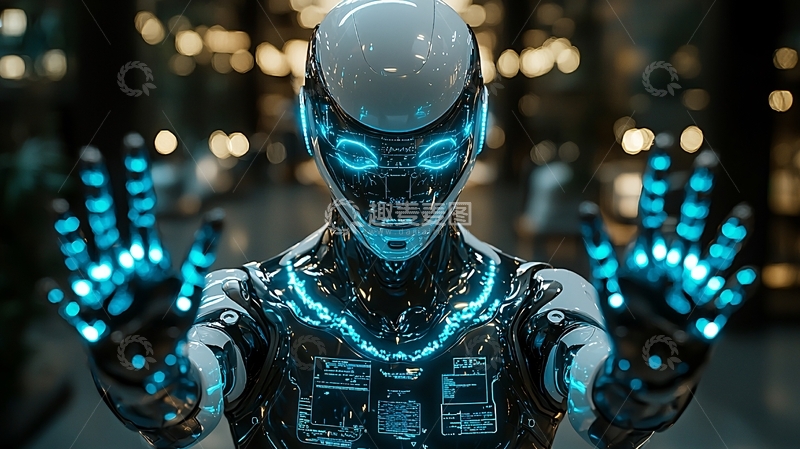 高清大图下载【趣麦麦图】未来科技感机器人