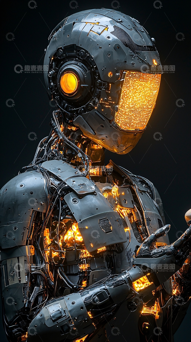 高清大图下载【趣麦麦图】未来感机器人