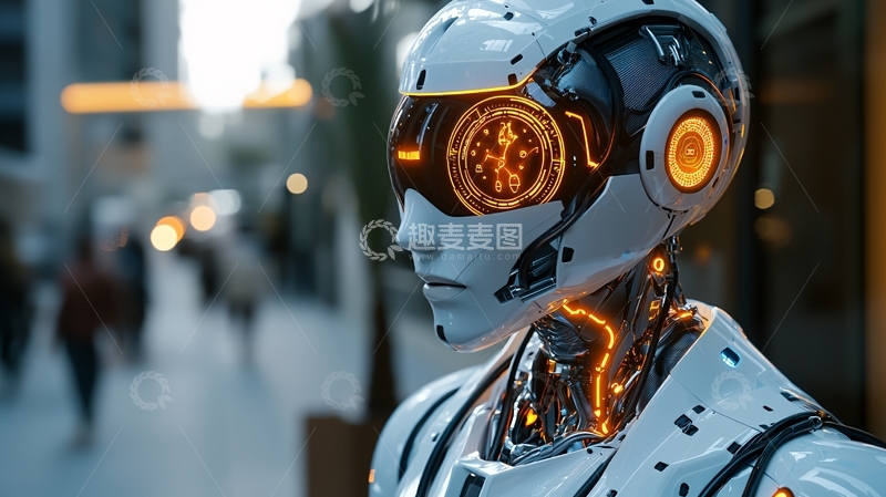 高清大图下载【趣麦麦图】未来科技感机器人