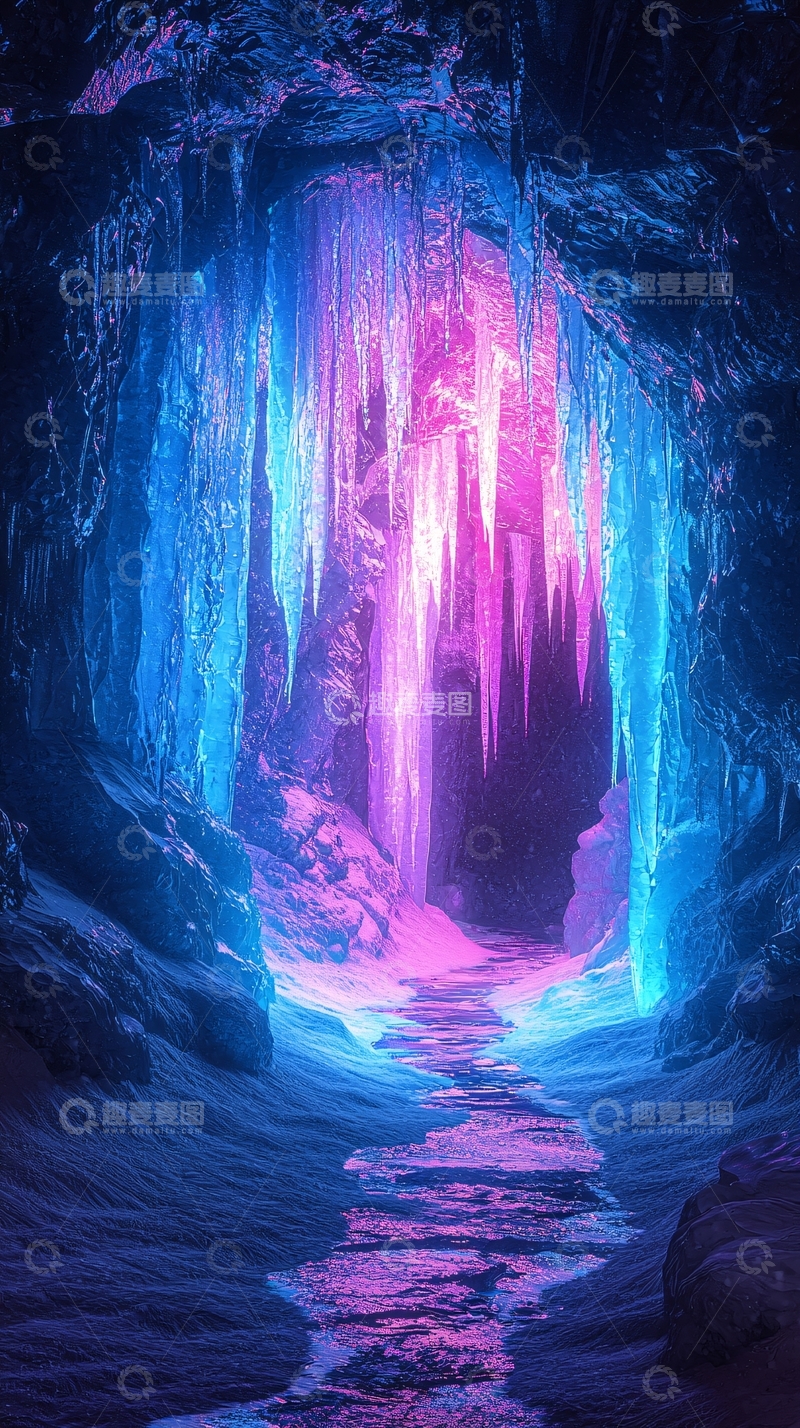 高清大图下载【趣麦麦图】冰雪洞穴