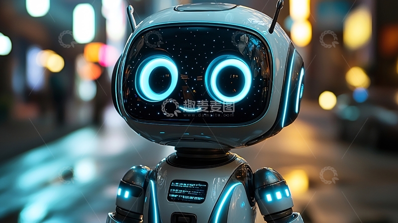 高清大图下载【趣麦麦图】可爱机器人