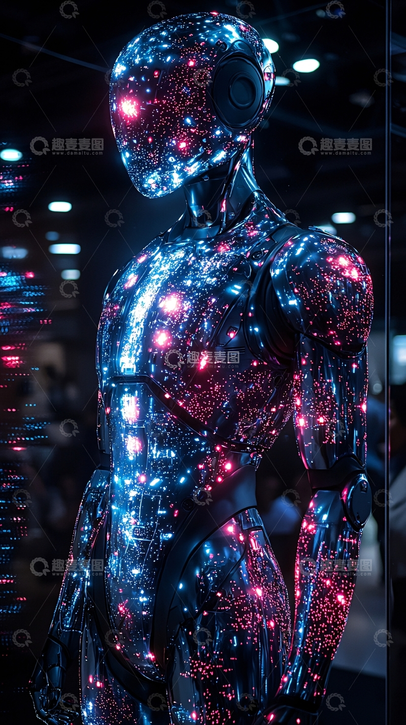 高清大图下载【趣麦麦图】未来科技感机器人
