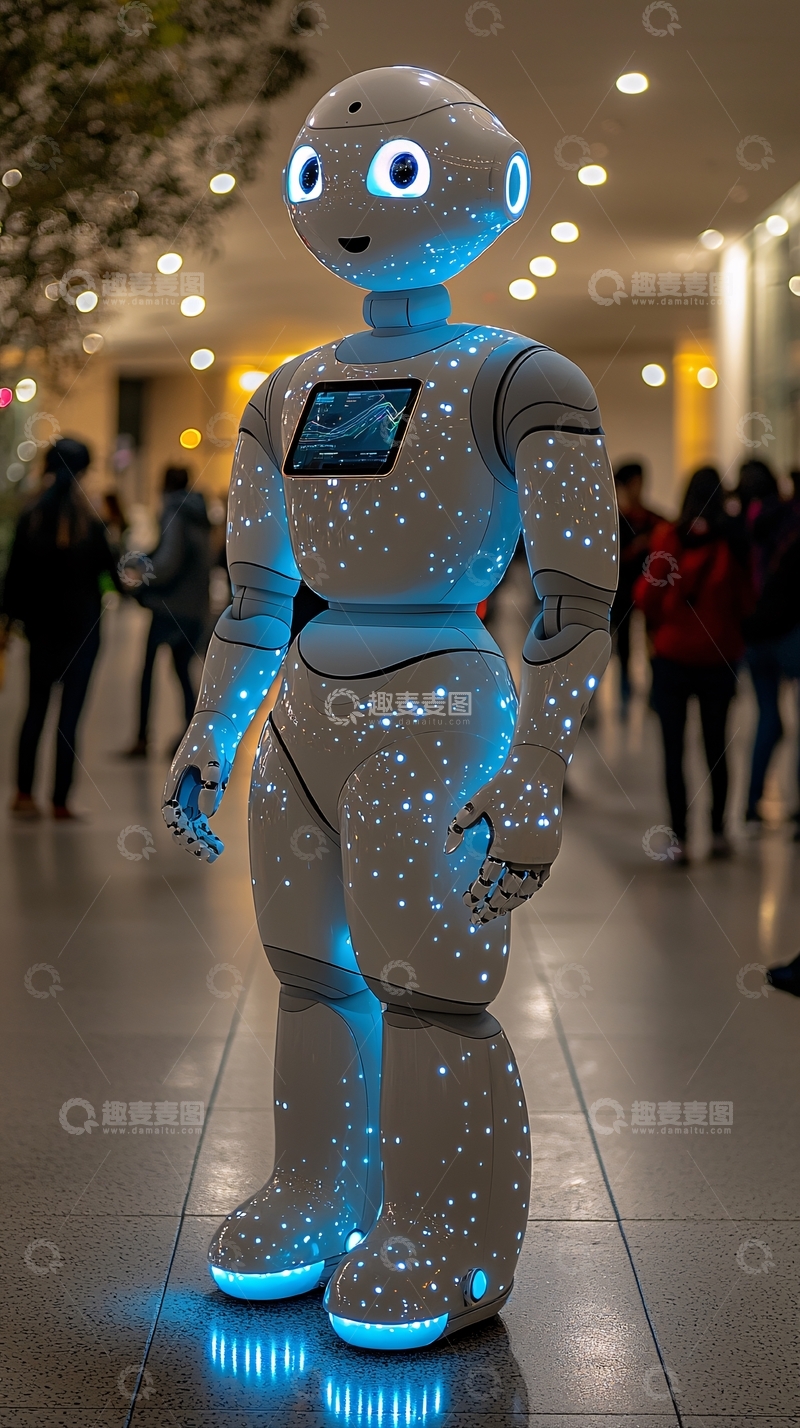 高清大图下载【趣麦麦图】可爱机器人