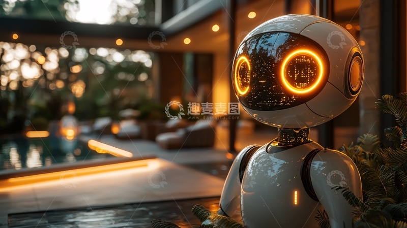 高清大图下载【趣麦麦图】智能家居机器人