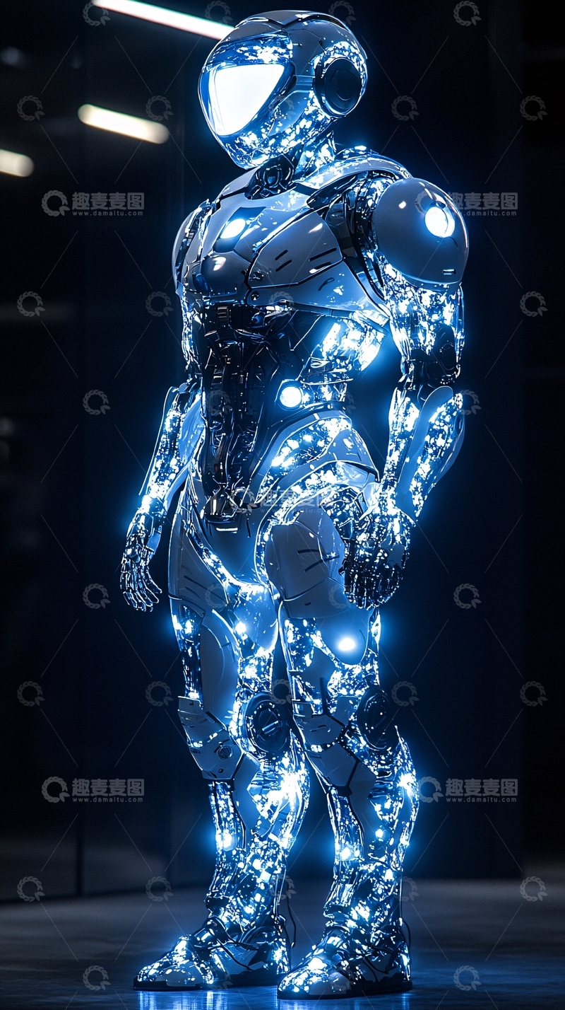 高清大图下载【趣麦麦图】未来感机器人