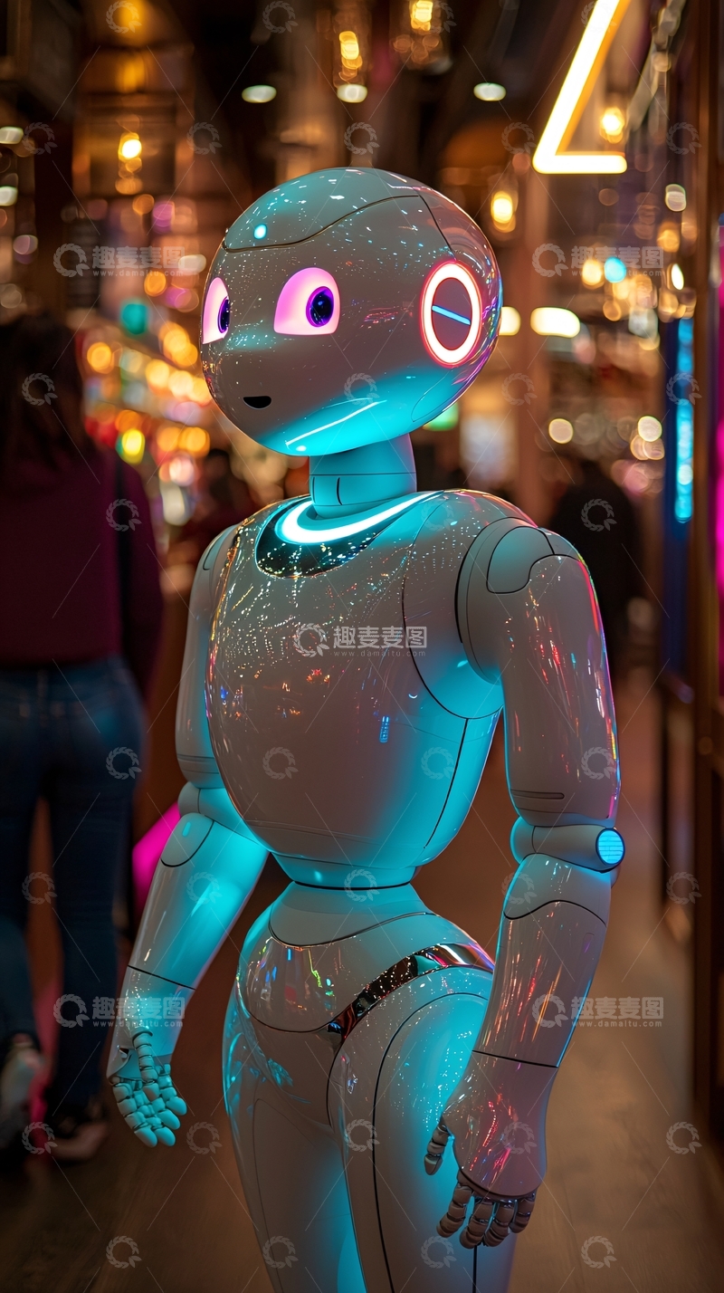 高清大图下载【趣麦麦图】未来感十足的智能机器人