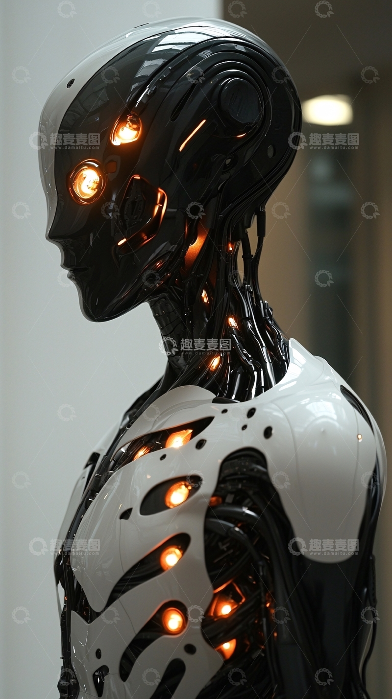 高清大图下载【趣麦麦图】未来感机器人