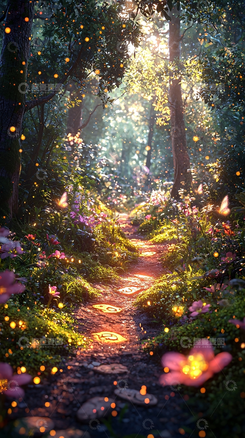 高清大图下载【趣麦麦图】梦幻森林小路59