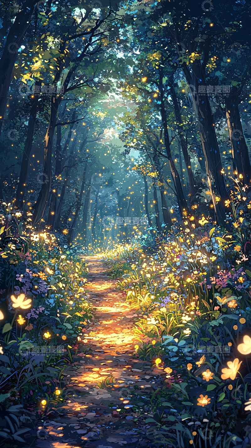 高清大图下载【趣麦麦图】梦幻森林小路58