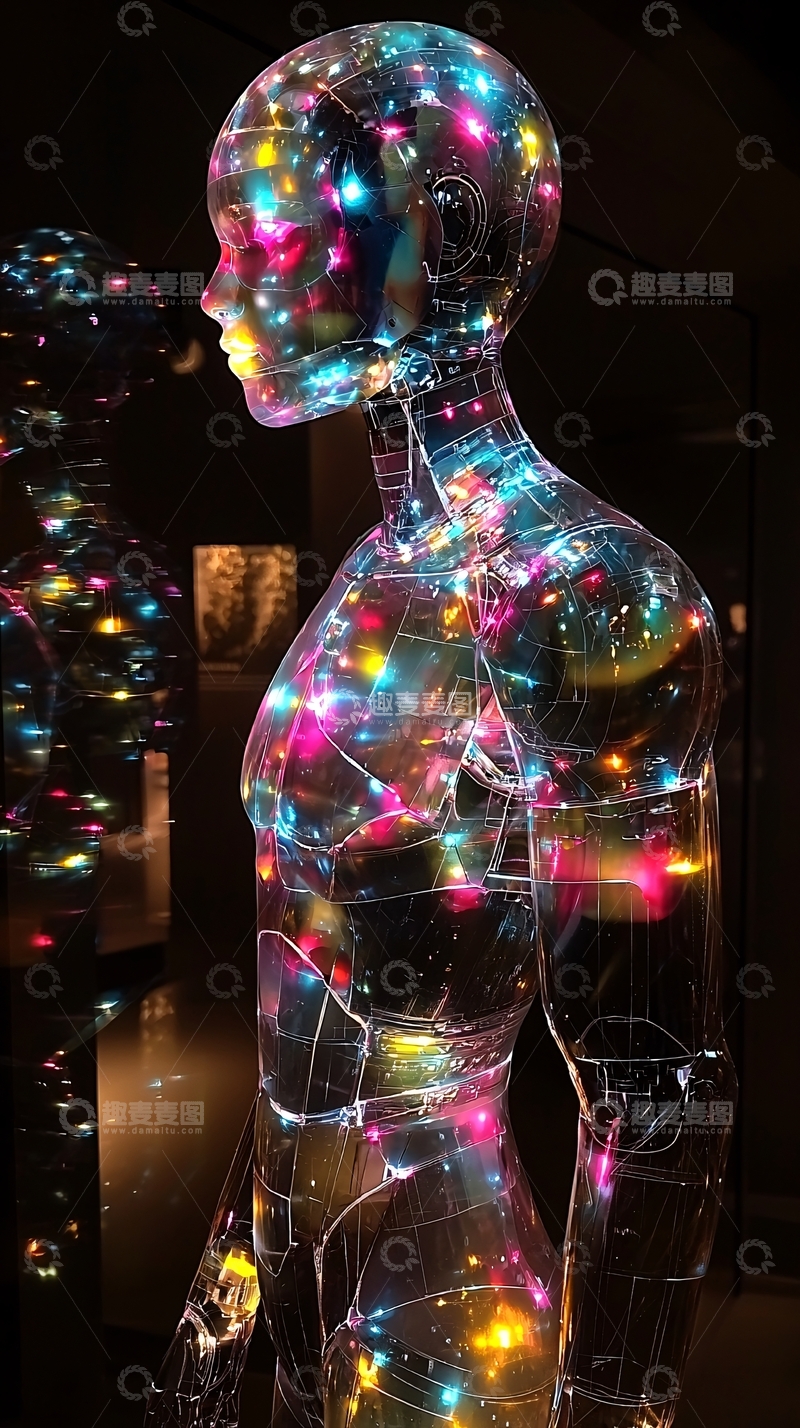 高清大图下载【趣麦麦图】透明人体模型