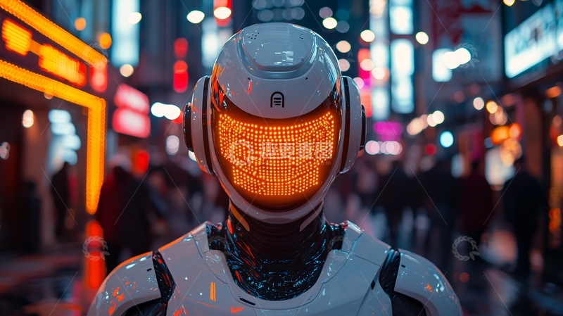 高清大图下载【趣麦麦图】未来都市机器人