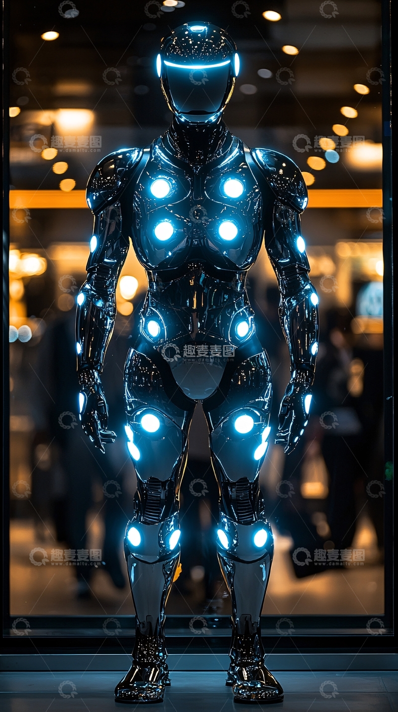 高清大图下载【趣麦麦图】未来科技感女机器人