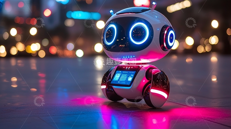 高清大图下载【趣麦麦图】未来科技感小机器人