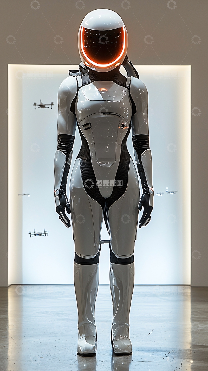 高清大图下载【趣麦麦图】未来科技女性机器人