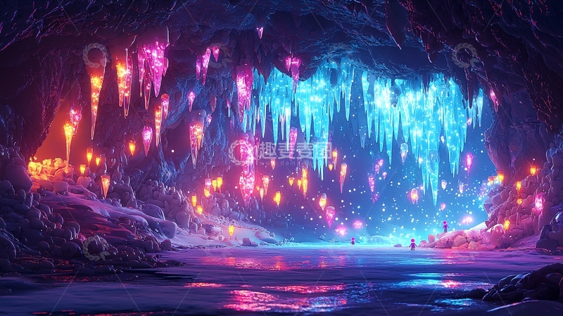 高清大图下载【趣麦麦图】梦幻冰雪洞穴