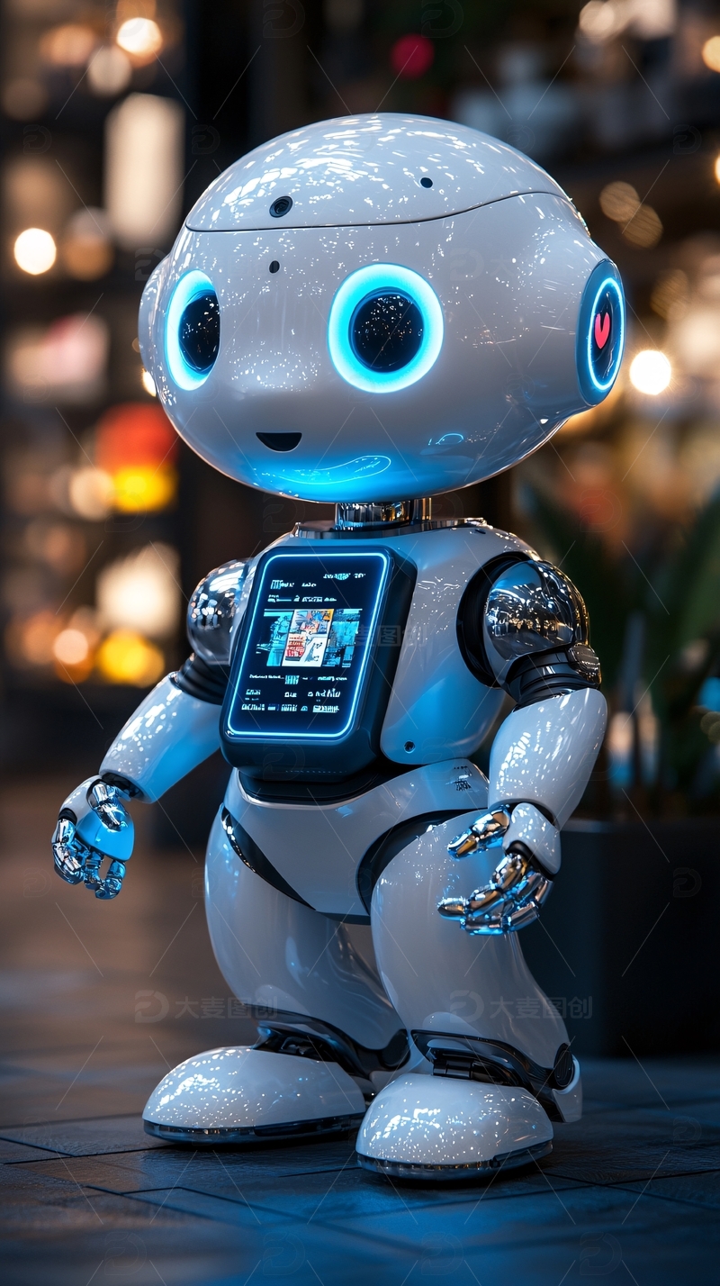 高清大图下载【趣麦麦图】可爱小机器人