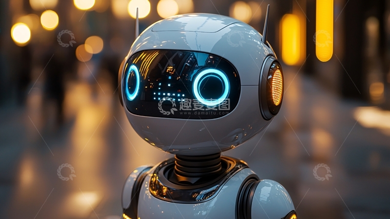 高清大图下载【趣麦麦图】可爱小机器人