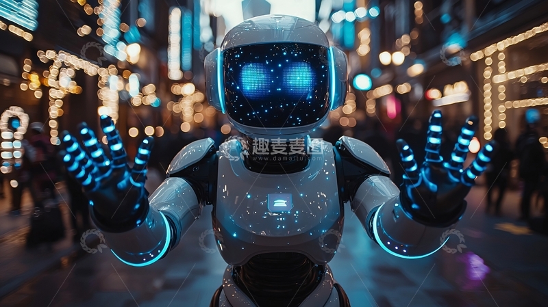 高清大图下载【趣麦麦图】未来科技感机器人