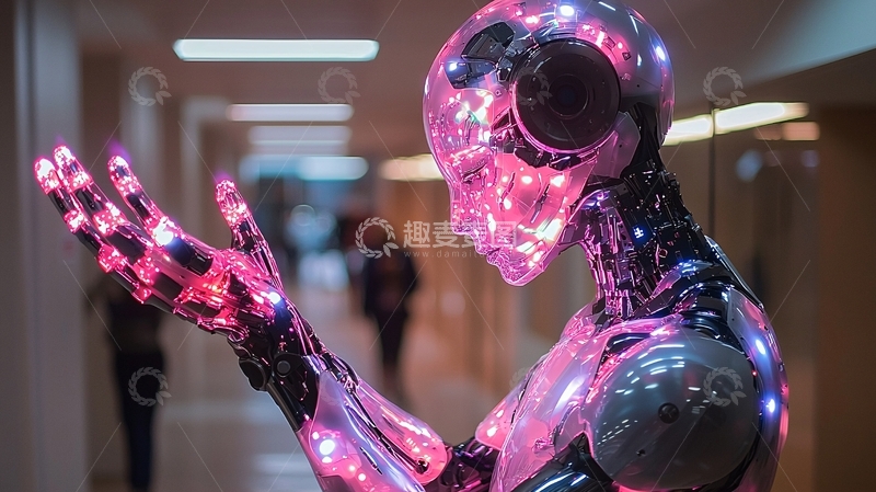 高清大图下载【趣麦麦图】透明机器人