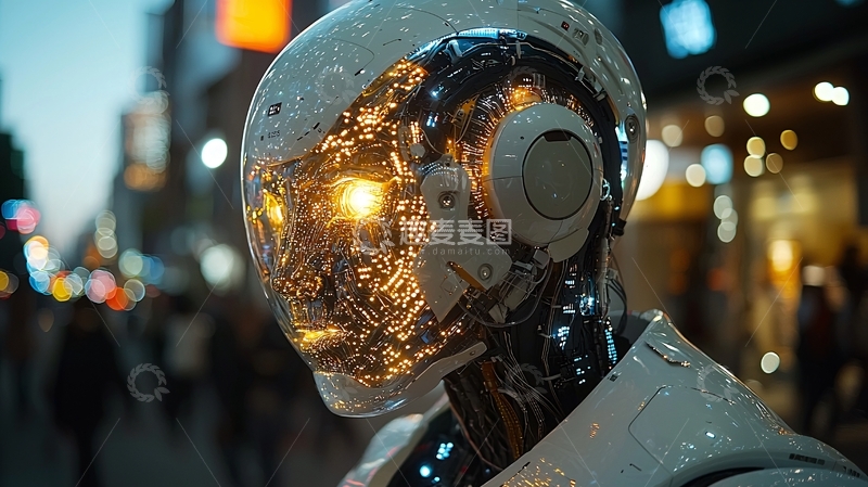 高清大图下载【趣麦麦图】未来科技感机器人