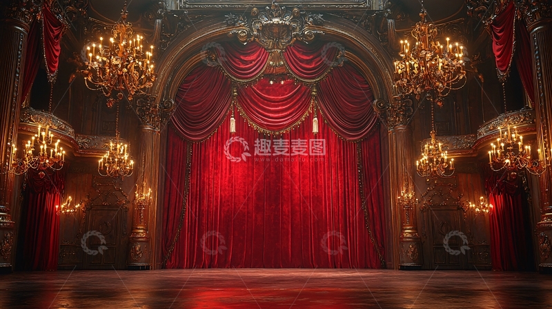 高清大图下载【趣麦麦图】华丽复古剧院舞台